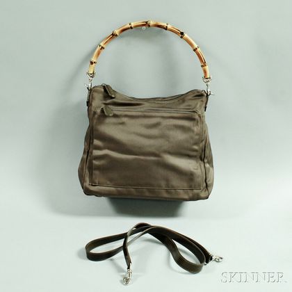 Gucci Olive Green Nylon Handbag