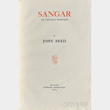 Reed, John (1887-1920) Sangar: The Mad Recreant Knight of the West , First Edition, Inscribed Copy.