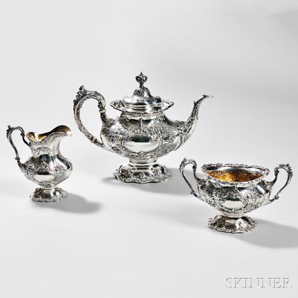 Reed & Barton Three-piece "Francis I" Pattern Sterling Silver Tea Service