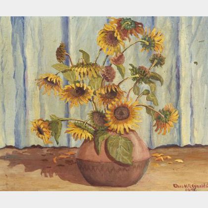 Charles Henry Reynolds (American, b. 1902) Still Life with Sunflowers