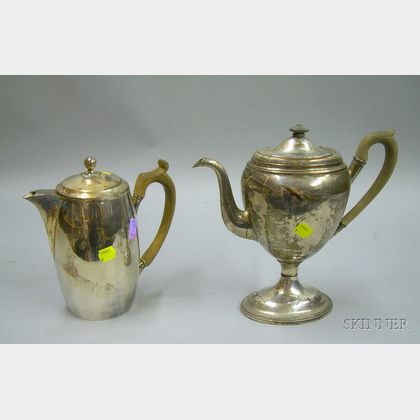 Two English Silver Plated Pots