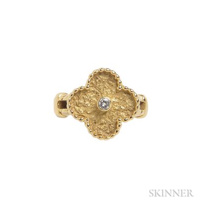 18kt Gold and Diamond "Vintage Alhambra" Ring, Van Cleef & Arpels