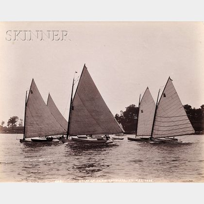 John S. Johnston (British/American, born c. 1839-1899) Lot of Five Yachting Images: Defender