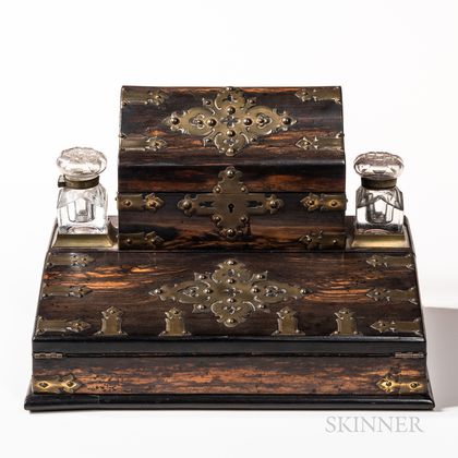 Victorian Brass-mounted Calamander Writing Box
