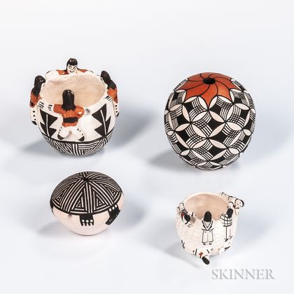 Four Contemporary Acoma Pottery Vessels