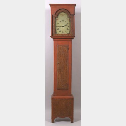 Painted and Decorated Tall Case Clock