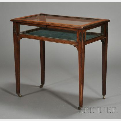 George III Style Rosewood Vitrine Table