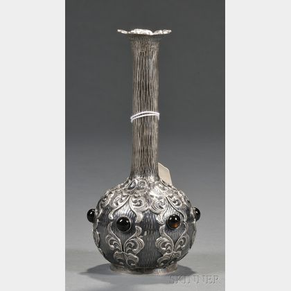 Art Nouveau-style Silver Bud Vase