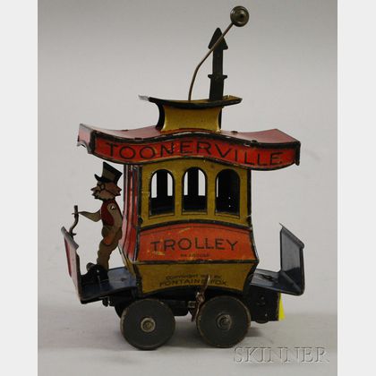 Toonerville Trolley Lithographed Tin Wind-up Toy