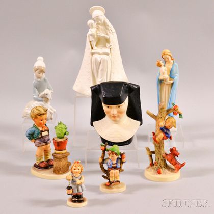 Eight Mostly Hummel Figures