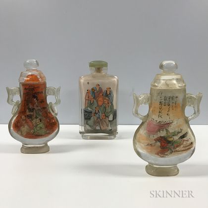 Three Interior-painted Master Snuff Bottles