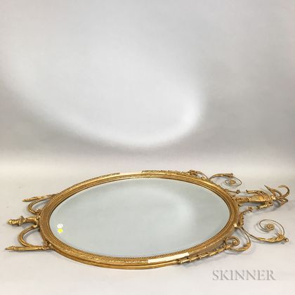 Pair of Neoclassical-style Carved and Gilt-gesso Mirrors
