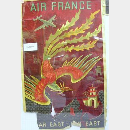 1941 Montreal Art and Crafts Fair Poster and Ten 1940s Air France Aviation Posters