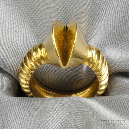 18kt Gold "Screw" Ring, Noma Copley