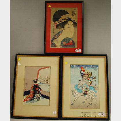 Twenty Framed and Unframed Japanese Prints
