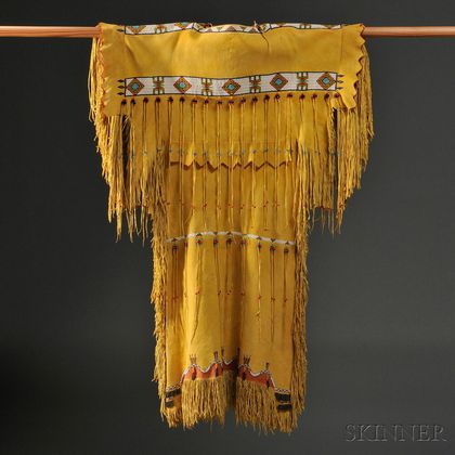 Southern Cheyenne Beaded Hide Dress, c. mid-20th century