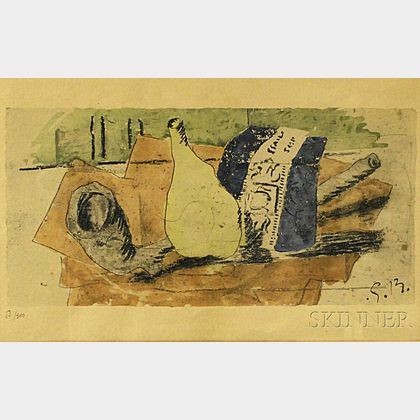 After Georges Braque (French, 1882-1963) Still Life with Pipe