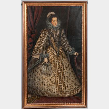 After Rodrigo de Villandrando (Spanish, 1580-1628) Copy of the Standing Portrait of Isabel de Borbón