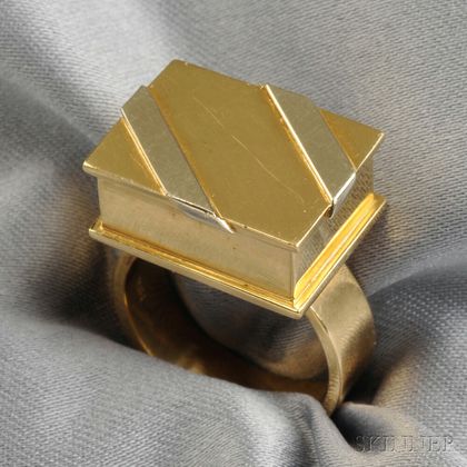 18kt Bicolor Gold "Candy Box" Ring, Noma Copley