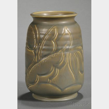 Susie Copper Green Glazed Earthenware Vase
