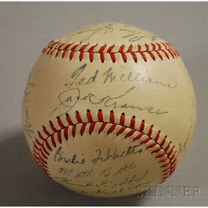 1948 Boston Red Sox Autographed Baseball