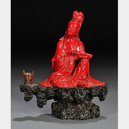 Red-glazed Porcelain Guanyin
