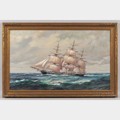 Frank Vining Smith (Massachusetts, 1879-1967) Portrait of a Sailing Ship