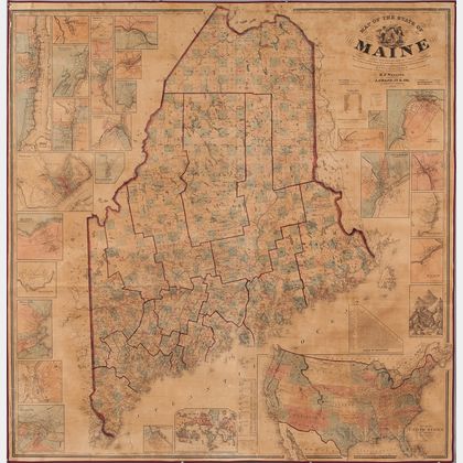 Map of the State of Maine from Surveys Made by H.F. Walling & J. Chace Jr.