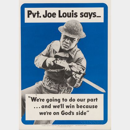 "Pvt. Joe Louis says..." Recruitment Poster