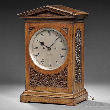 Vulliamy Oak Bracket Clock