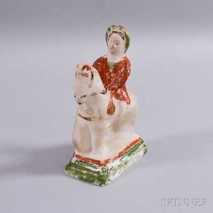 Chalkware Figure of Queen Victoria on Horseback