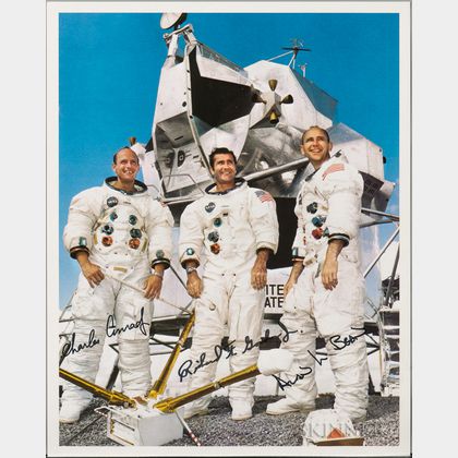 Apollo 12, Prime Crew, Autopen Signed Lithograph.