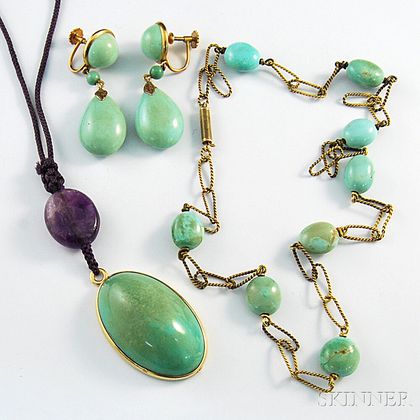 Three Pieces of Turquoise Jewelry