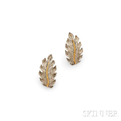 18kt Gold and Silver Earrings, Buccellati
