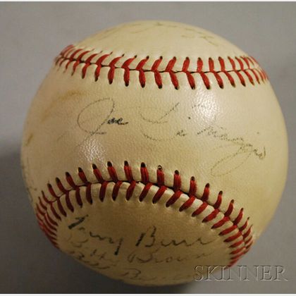 1948 New York Yankees Autographed Baseball