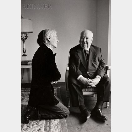Jill Krementz (American, b. 1940) Andy Warhol and Alfred Hitchcock.