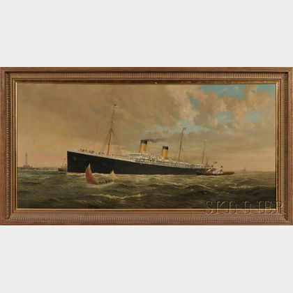 American School, 19th Century Portrait of the White Star Line Ocean Liner Oceanic.