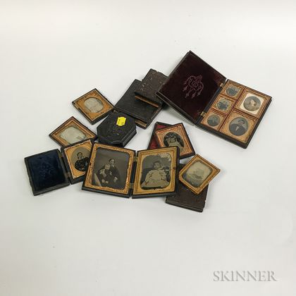 Group of Daguerreotype and Ambrotypes in Thermoplastic Cases