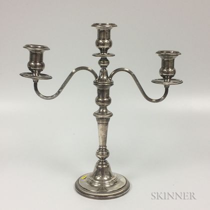 Frank M. Whiting Sterling Silver Weighted Three-light Candelabra