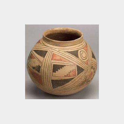 Southwest Prehistoric Polychrome Pottery Bowl