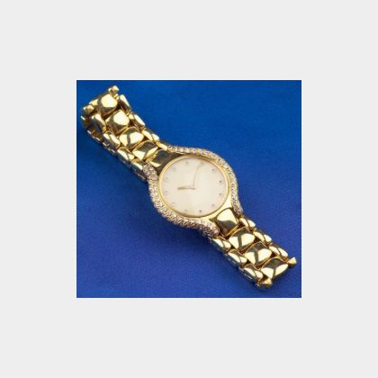 18kt Gold and Diamond Wristwatch, Ebel