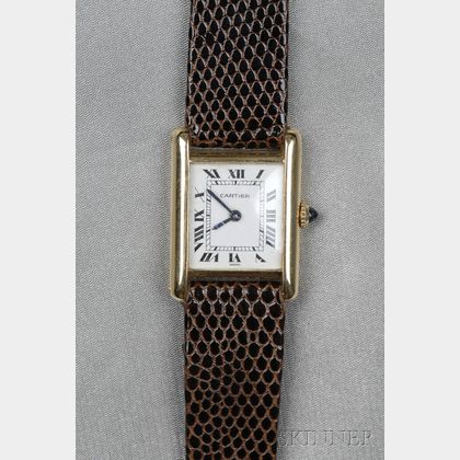 18kt Gold "Tank" Wristwatch, Cartier