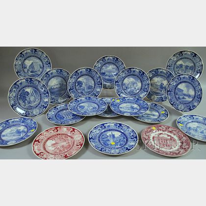 Nineteen Wedgwood Columbia University Ceramic Plates. 