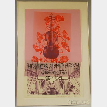 Robert Rauschenberg (American, 1925-2008) Boston Symphony Orchestra 1881-1981 /Exhibition Poster