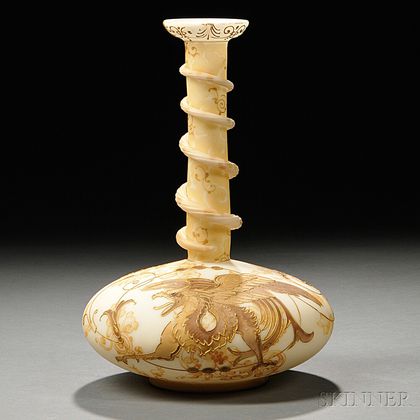 Mount Washington Glass Bottle-shaped Vase