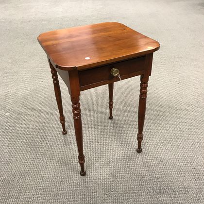 Late Federal Cherry One-drawer Stand