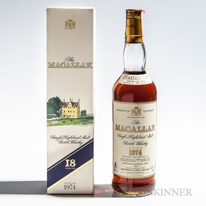 Macallan 18 Years Old 1974, 1 70cl bottle (oc) 