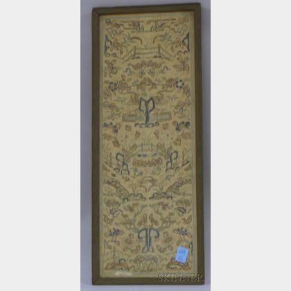 19th Century Chinese Silk Embroidered Panel