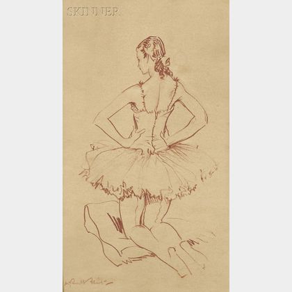 Sir William Russell Flint (British, 1880-1969) Portrait of a Ballerina
