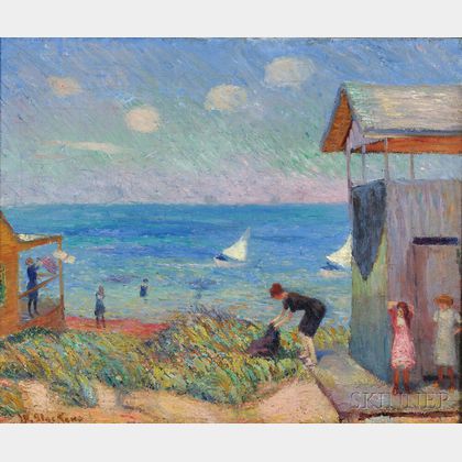 William Glackens (American, 1870-1938) A Cape Cod Shore , 1908